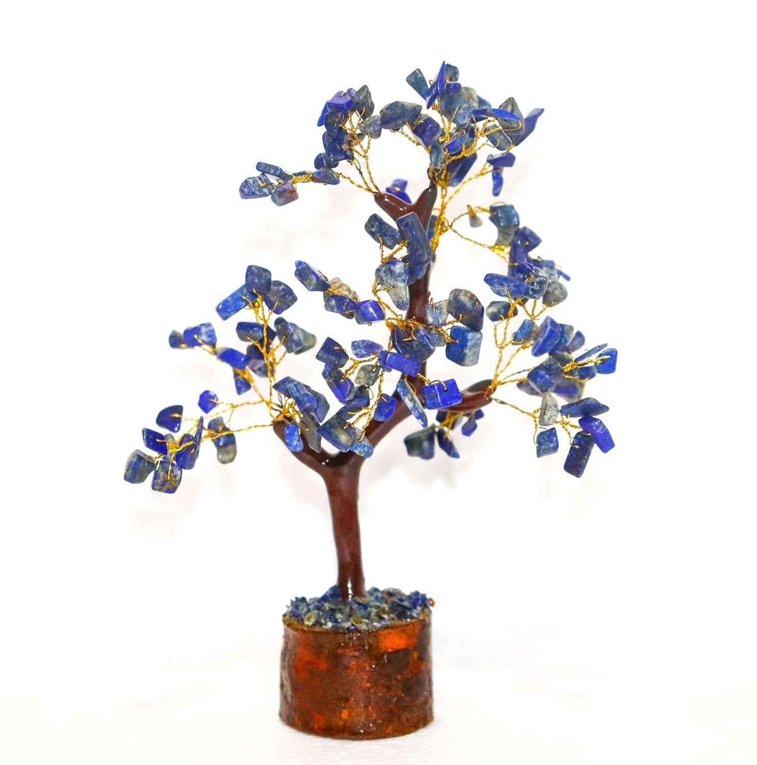 Crystal Tree Good Luck Showpiece for Home Decor Items Crystals Gemstones Bonsai Money Tree for Good Luck, Decoration Gift Item (Blue Lapis)